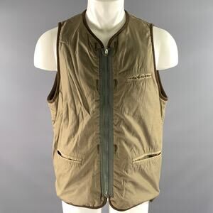 VISVIM Size M Olive Nylon Cotton Blend Reversible Vest